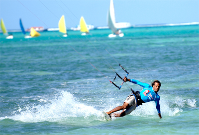 Kite surfing in Tobago